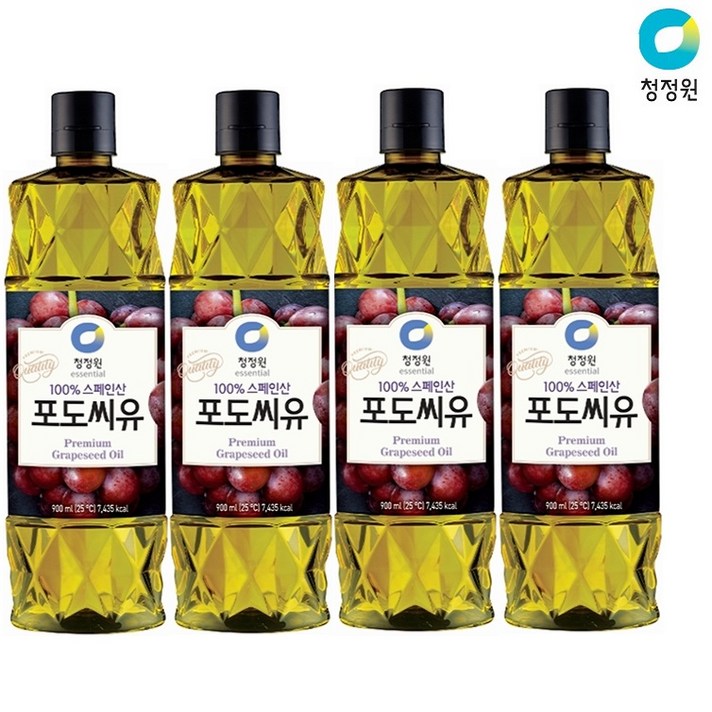 청정원 포도씨유, 900ml, 4개
