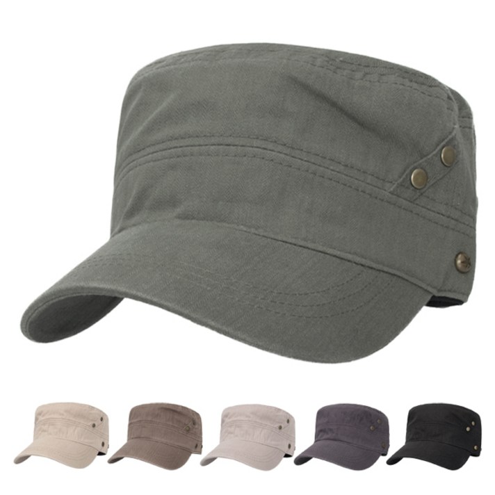 팸드님 스타 무지 군모 남자 여성 군인모자