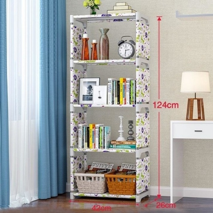 이케아 전면 책장 미니 회전 멀리스트 Estanteria 빈티지 산업 장식 현대 홈 가구 Libreria Scaffale 책 선반 케이스, 4번