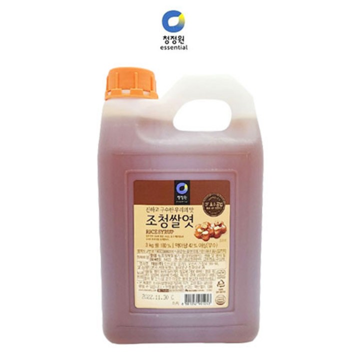 [투엠샵] - 청정원 진하고 구수한 조청 쌀엿 3kg -, 3통