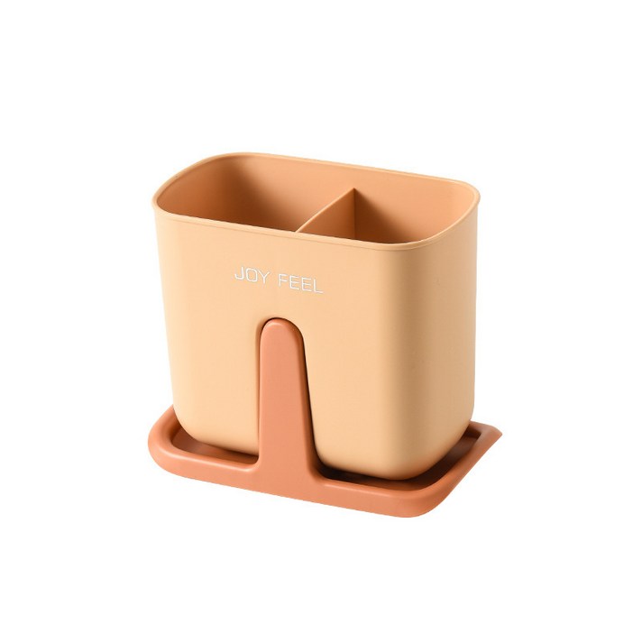 디프른티 물빠짐 분리형 고급 수저통, 오렌지