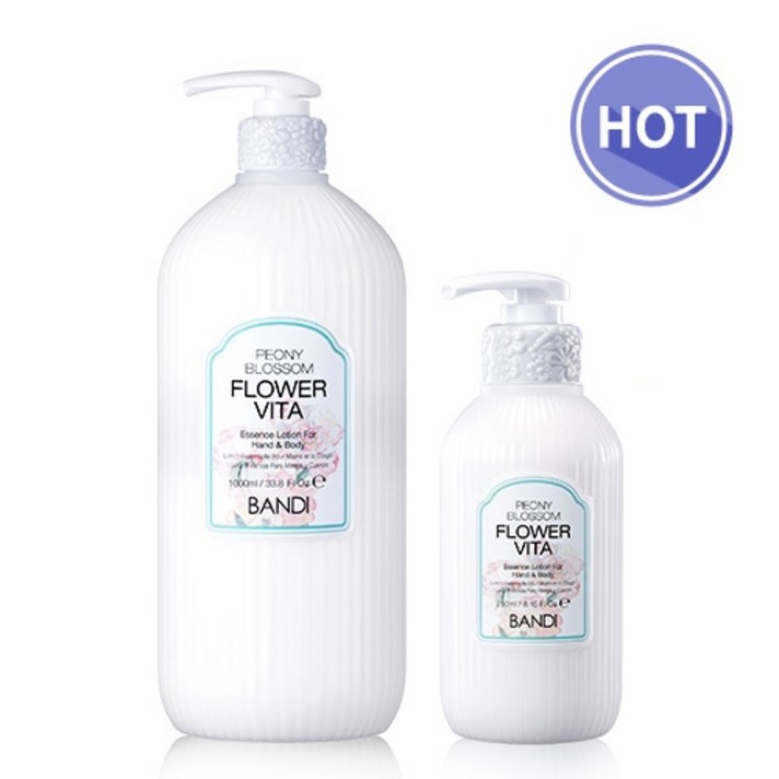 반디 플라워 비타 에센스 로션 피오니 블라썸 1000ml 핸드 앤 바디로션, 피오니블라썸