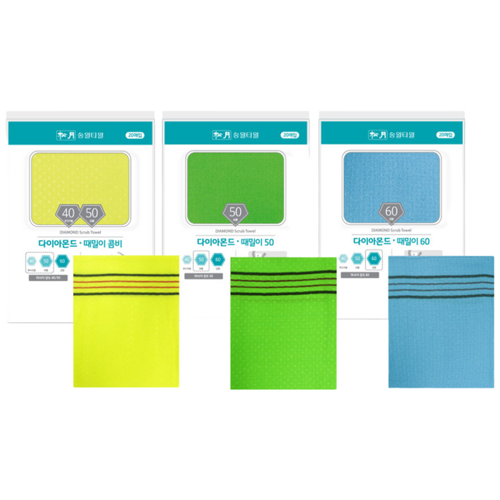 송월타월 다이아몬드 때밀이 10매