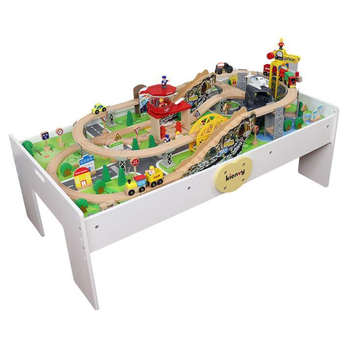 디럭스 칼라 테이블 기차놀이 110pcs세트, 1개