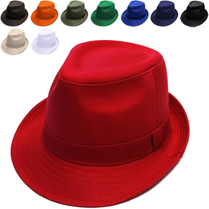 이럭셔리클럽 무지면 페도라 중절모 골프모자-CAP180510