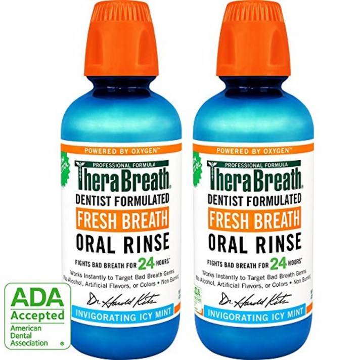 테라브레스 가글 아이시민트 2개 / TheraBreath Oral Rinse Icy Mint 16oz 2Pack, 473ml