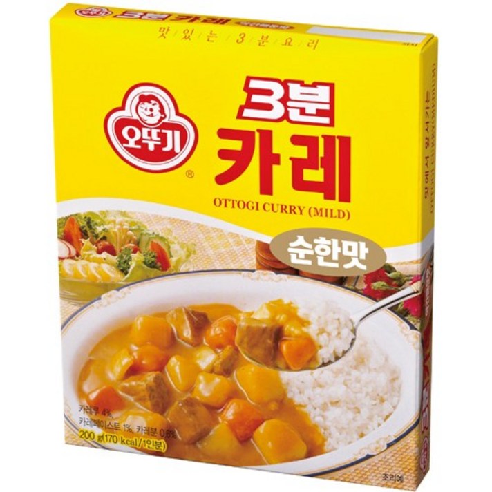 3분 카레 약간매운맛(200g/오뚜기), 단품