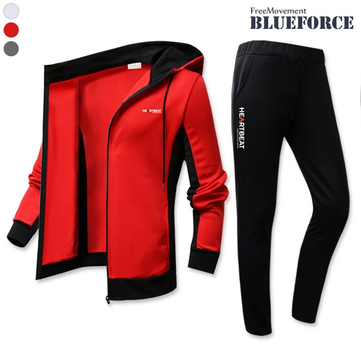 블루포스 남녀공용 퍼딕 집업 트레이닝 세트 남자 운동복 츄리닝세트
