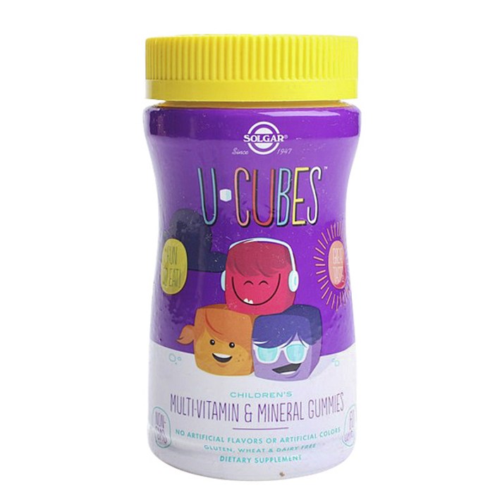 솔가 U-큐브 어린이용 멀티-비타민 & 미네랄 구미, 1개