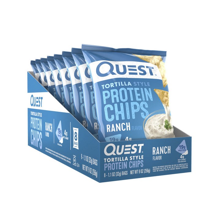 퀘스트뉴트리션 프로틴 칩, 8개입, 32g