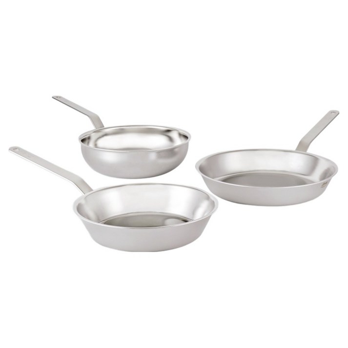 스테니 인덕션 무연마제 통5중 스텐후라이팬 세트 2개