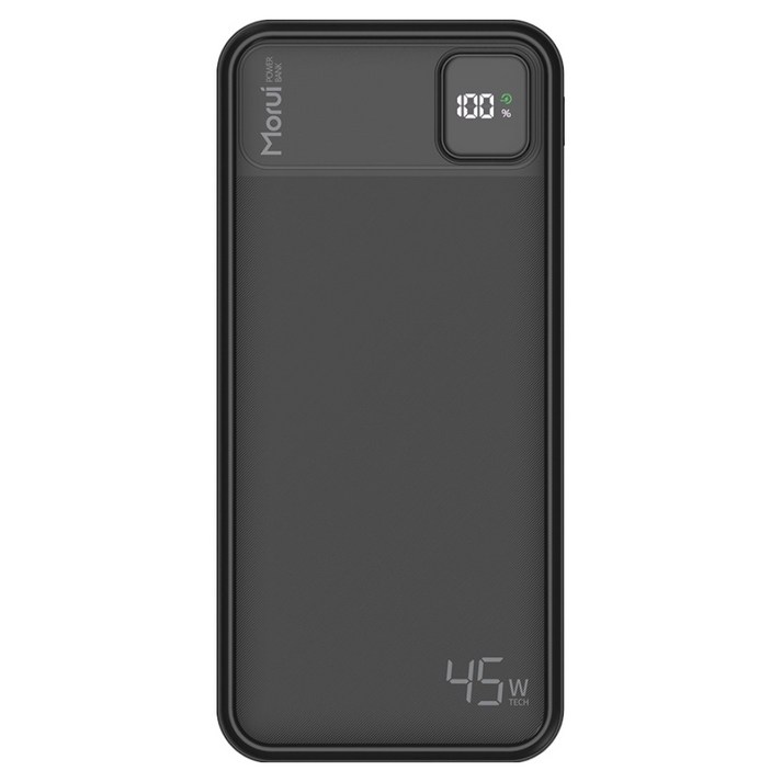모루이 45W PPS 초고속충전2.0 대용량 보조배터리 20000mAh, 블랙, MT-45
