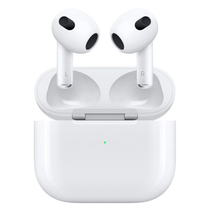 Apple 2022 에어팟 3세대 유선 충전 블루투스 이어폰, 화이트, MPNY3KHA