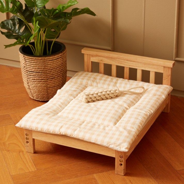 오션웰리빙 높이조절 애견 원목 침대