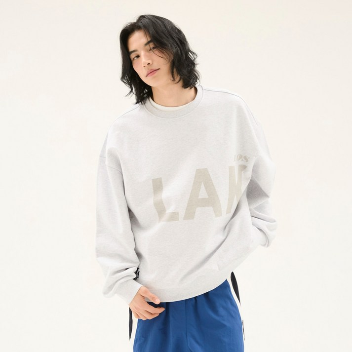 NBA 남성용 로스앤젤레스 레이커스 사이드 빅 그래픽 맨투맨 N251TS032P