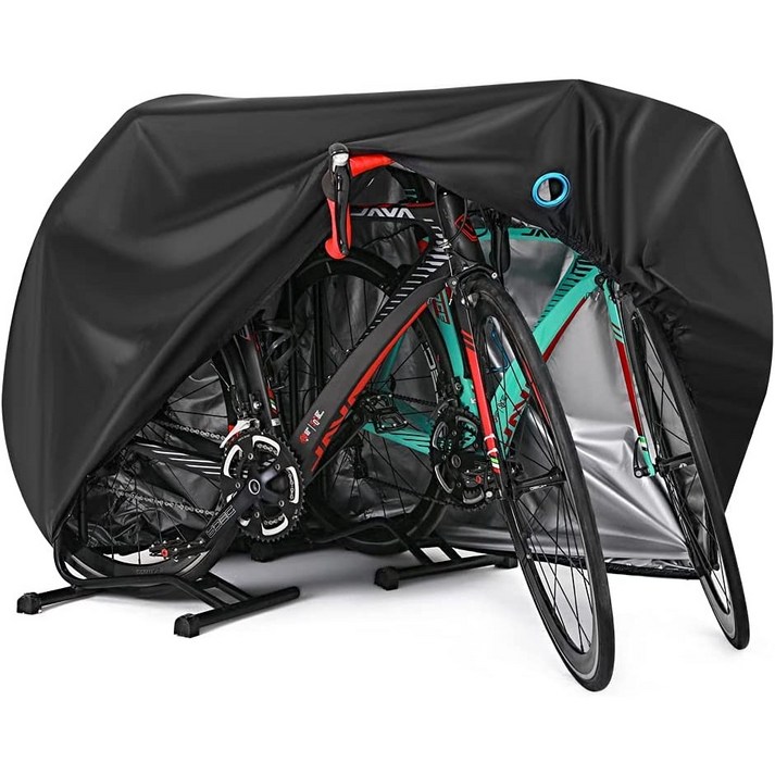 자전거용품 자전거 보호커버 야외 자전거 방수커버 먼지 방지 자전거 레인커버 접이식 전기자전거 커버 고급 덮개, XXL 블랙, 1개