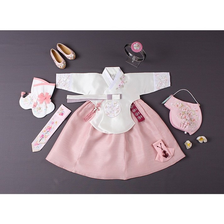 백일 돌 여아한복 고우니아이당의산호치마 공주한복  한복단품