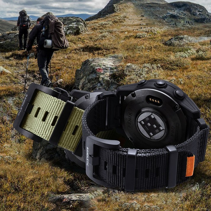 밴들레틱 가민 포지 택티컬 스포츠 스트랩 퀵핏 밴드, 블랙