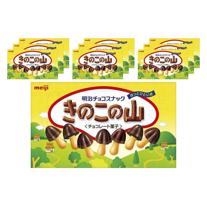 일본 메이지 초코송이 키노코노야마 74g 10팩, 10개 일본 메이지 초코송이 키노코노야마 74g 10팩, 10개