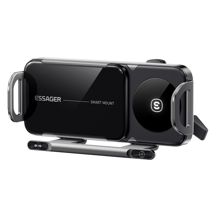 Essager 갤럭시 Z폴드 5/6 호환 15W 핸드폰 차량용 고속 무선충전 거치대