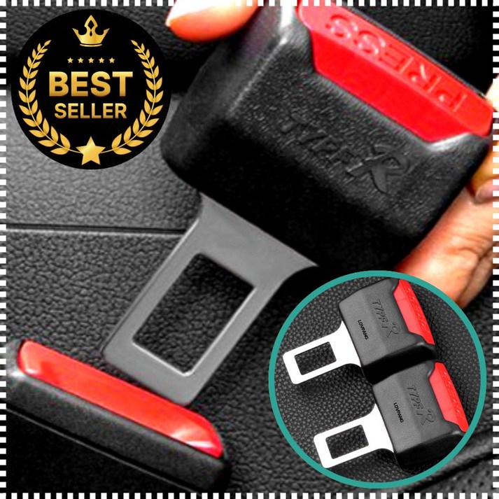 럽팡 차량용 카시트 안전벨트 연장클립 버클 길이 연장선 , 2P, 고급형, 2개, 블랙