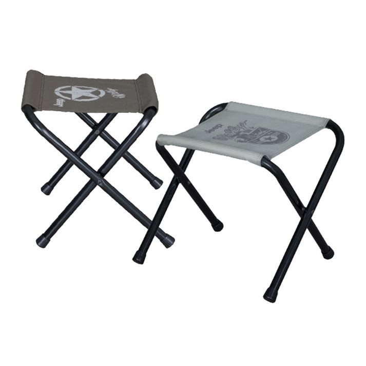 지프 윌리스 비비큐 체어 2개 1세트 , 캠핑체어 낚시의자 보조의자