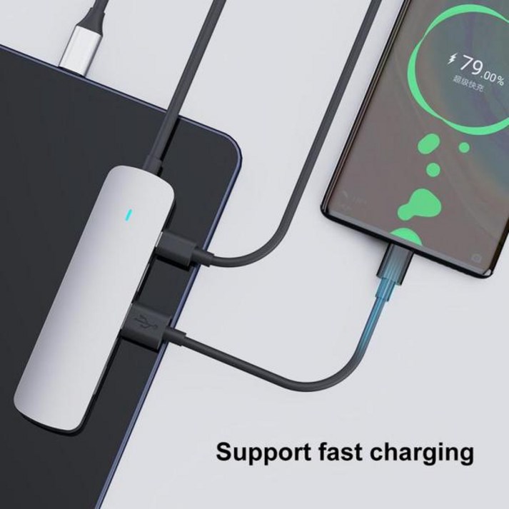 c타입리더기 멀티 PC용 포트 USB 3 0 2 분배기 6 in 1 C타입 허브 PD