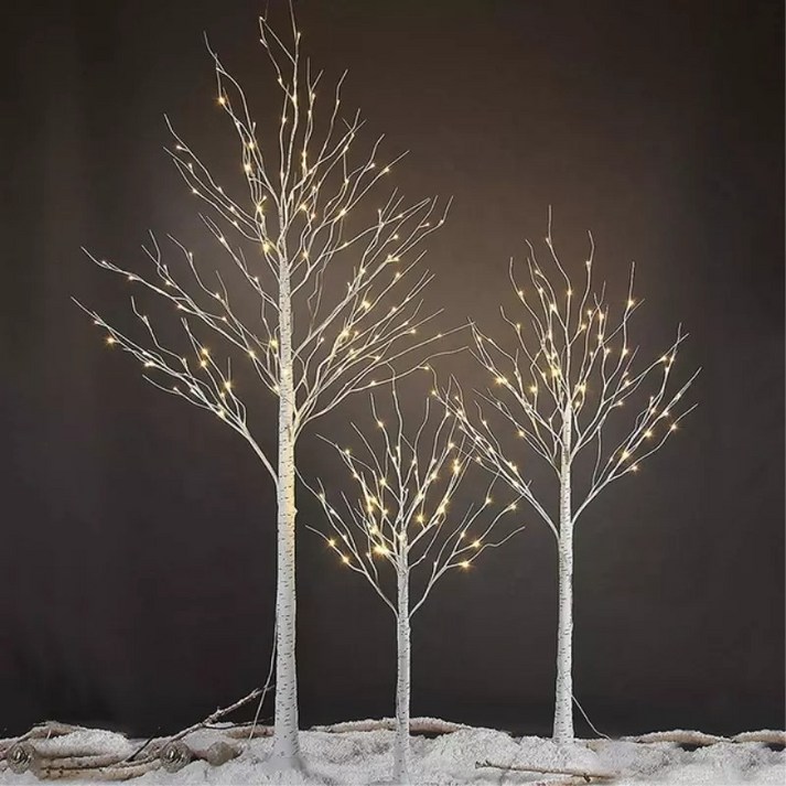 카페트리 자작나무 LED 크리스마스트리 2종 60cm,120cm 선택 구성