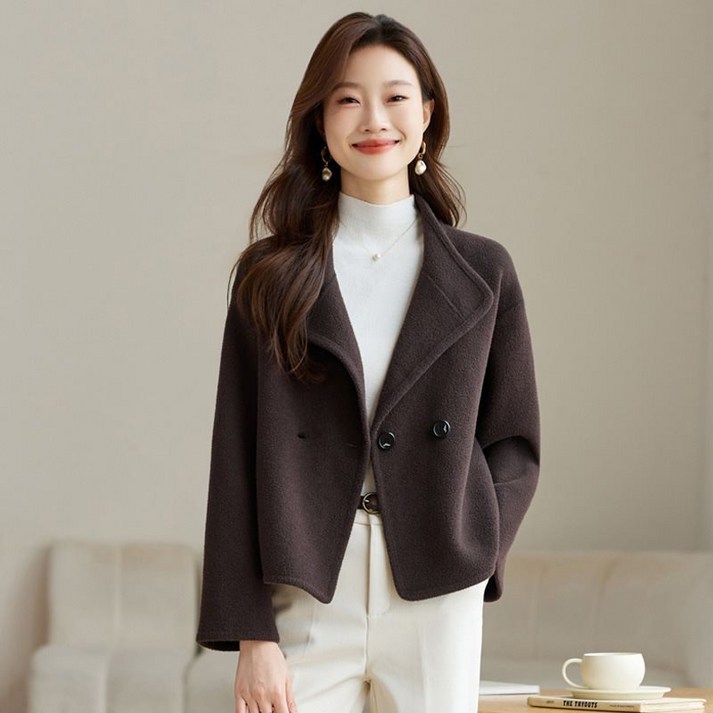 미스트먼쇼 모던 클래식 더블 버튼 숏 자켓