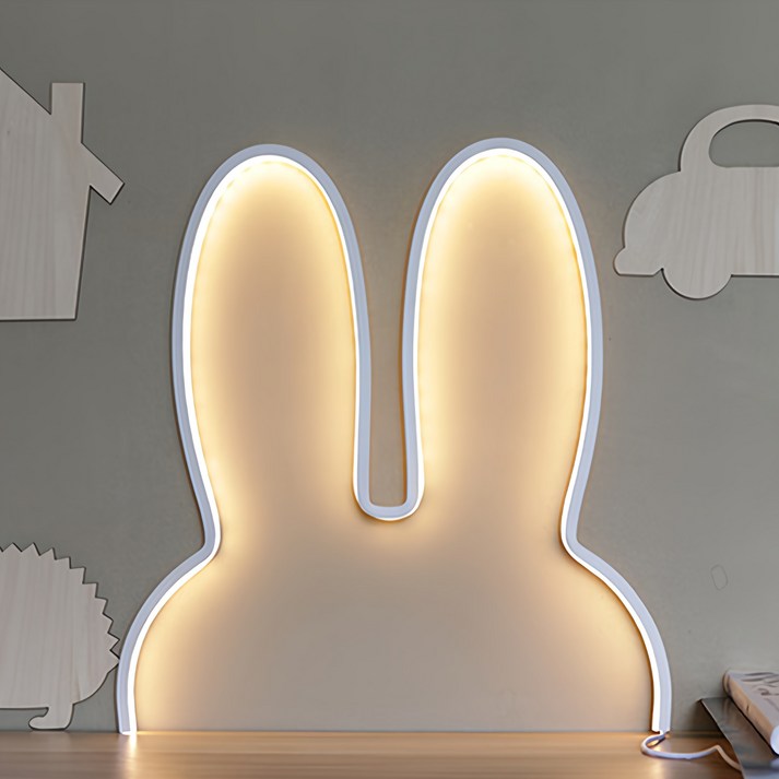 루아즈 LED 붙이는 토끼 무드등 조명 중형