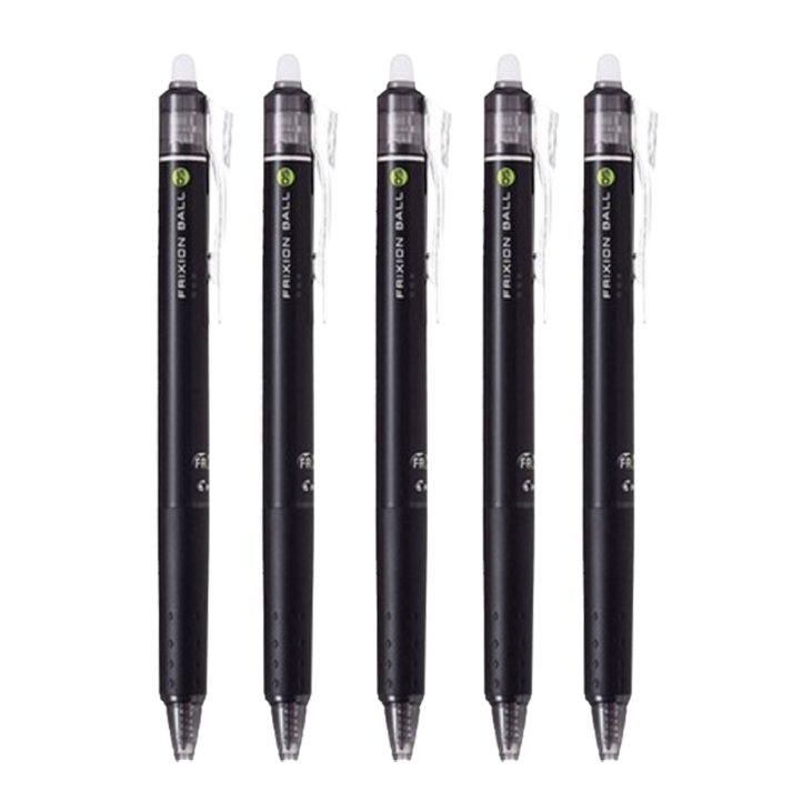 파이롯트 프릭션 지워지는 볼펜 0.5mm, 블랙, 5개
