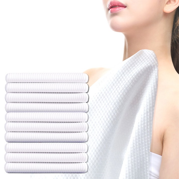 워터덕 비스코스100% 일회용수건 개별포장 KC적합성검사확인, 30개, 화이트 (60x30cm)