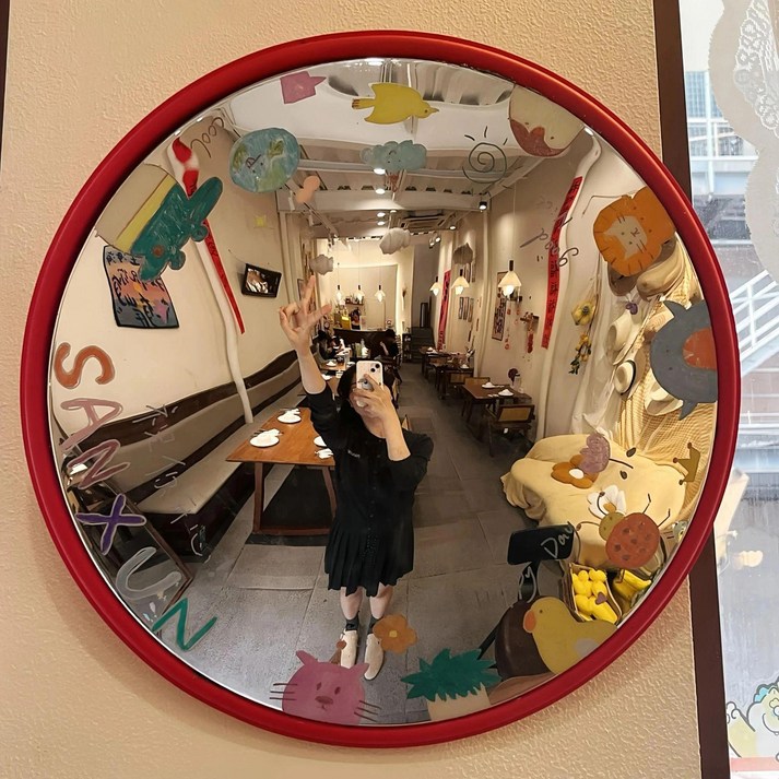 실내 볼록거울 거울셀카 카페 포토존 오목거울 인테리어 반사경 가정용