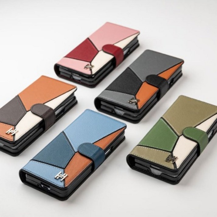 갤럭시Z폴드5 라피네 콤비 천연가죽 다이어리 케이스 5컬러 J2L 제트폴드