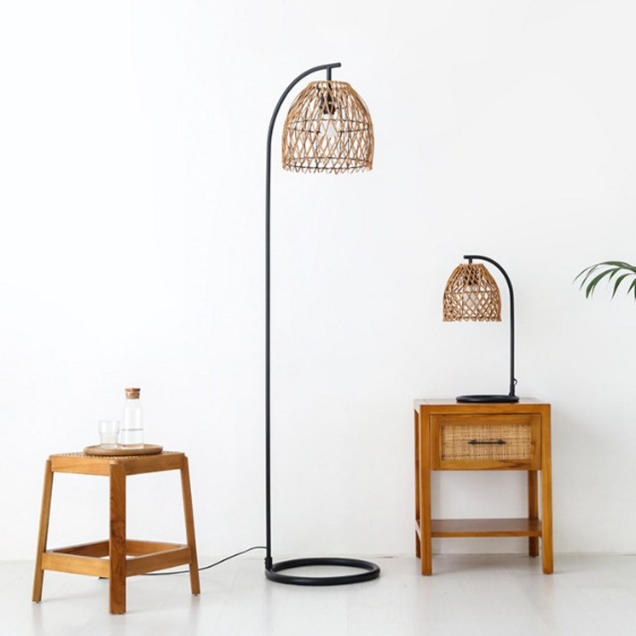 마켓비 TANIRA 스탠드 E26 라탄 시리즈 독서등 거실장스탠드