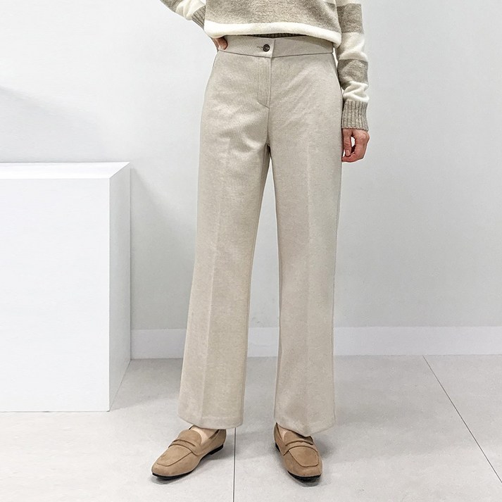 포근한 겨울 라인업 기모팬츠 일자바지/부츠컷 빅사이즈 여성 스판 밴딩 모직