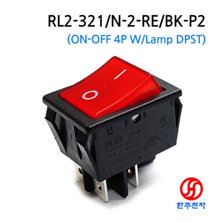 RLEIL 조광형 AC220V용 라커스위치 RL2-321/N 적색 KC인증 5개묶음판매 HJ-03413