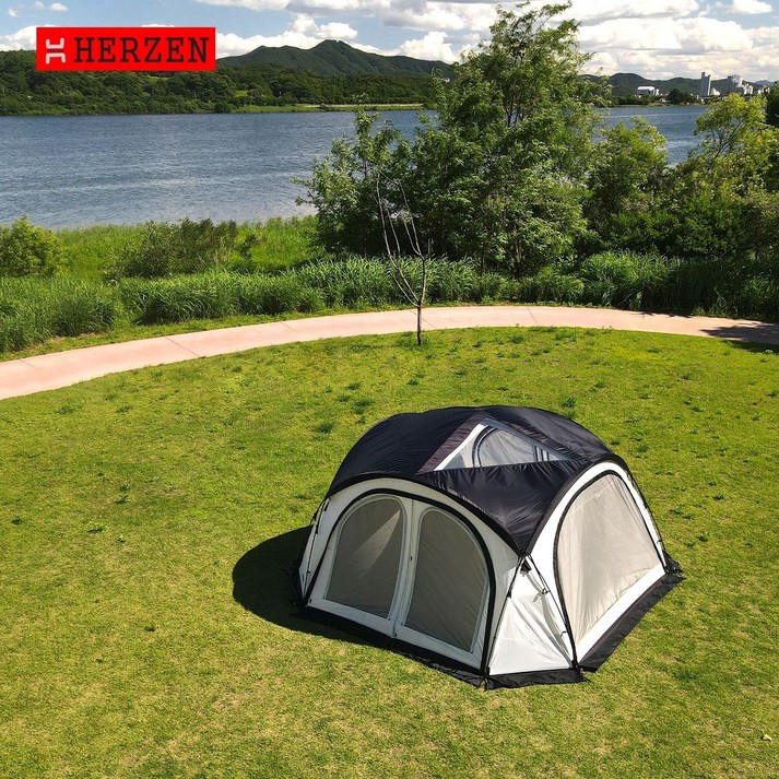 백화점 출고 에르젠 라운지쉘터 S6  대표쉘터 4면 출입문 탈착과 천장 TPU 루프 장착