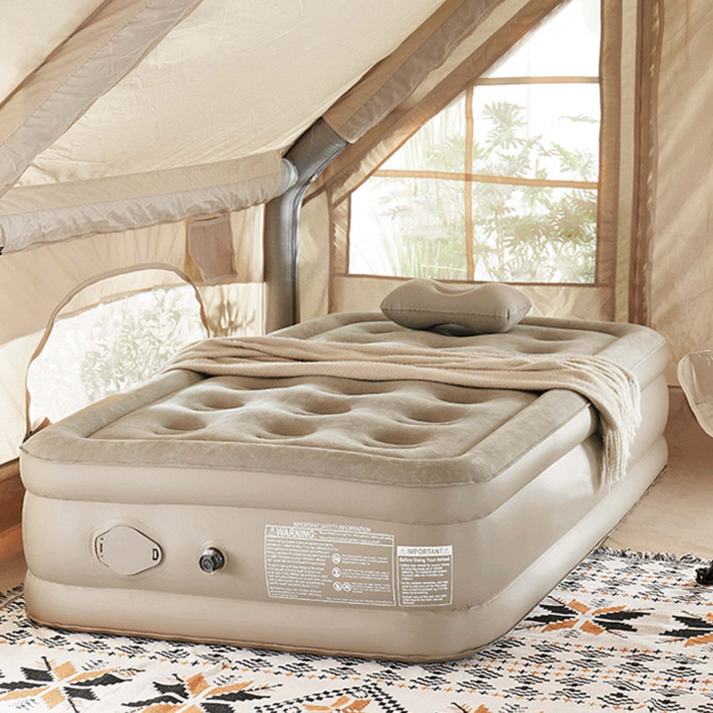 온라인원 어반카모 캠핑 자충 에어매트 야외 캠핑용 휴대용 침대 매트리스 베게 증정, 옵션D 25cm 1인용 매트