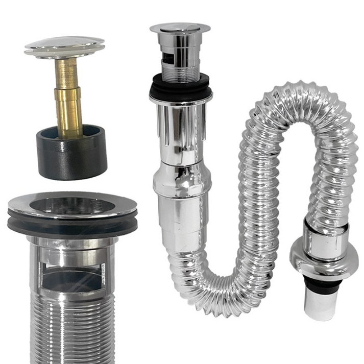 철물마켓 청소가 쉬운 팝업 분리형 일체형트랩 세면대 배수관 바닥트랩 폼업 폽업 아이트랩