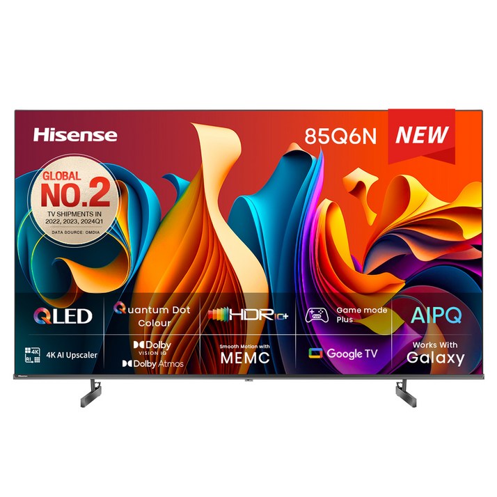 하이센스 4K UHD QLED 안드로이드12 스마트TV, 85Q6N, 방문설치, 벽걸이형, 215cm85인치