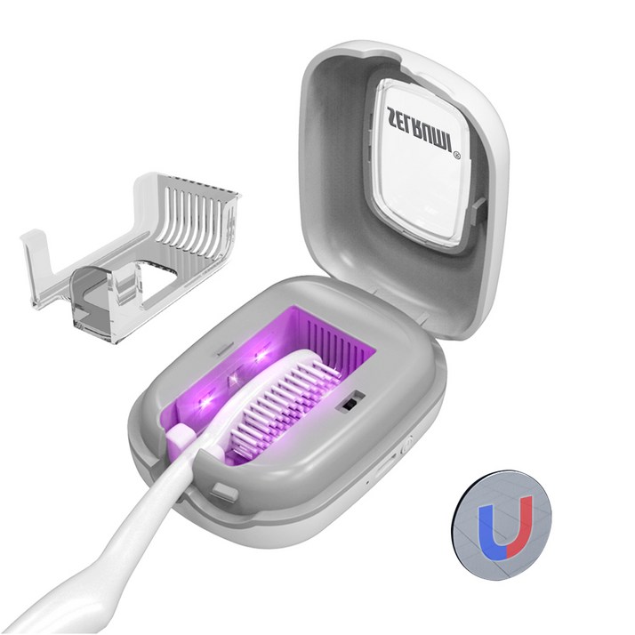 셀루미 UV 살균 앤 건조 휴대용 칫솔 살균기, SEL-TSD290UV, 매트 화이트