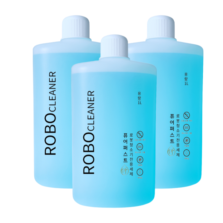 퓨어퍼스트 로보락 호환 세제 로봇청소기 세척액 클리너, 3개, 1L