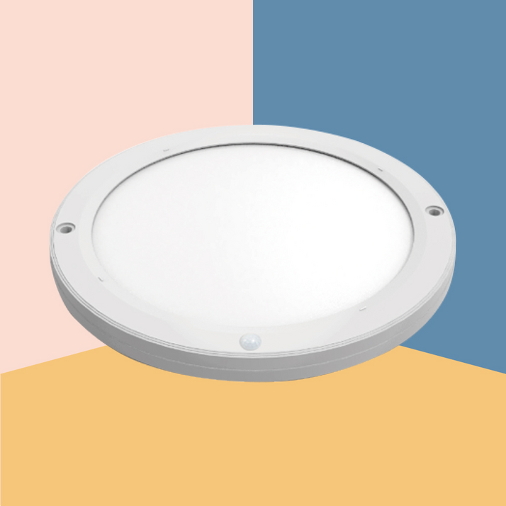 장수램프 8인치 엣지 원형 LED 센서등 20W 현관등 베란다등 복도등, 전구색오렌지색, 1개
