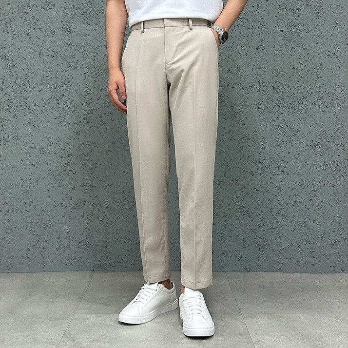 더맨쉽 남자 링클프리 스판 기본 슬랙스 정장바지 9부 10부 출근룩 데일리 S4XL 빅사이즈 ABTCP16012