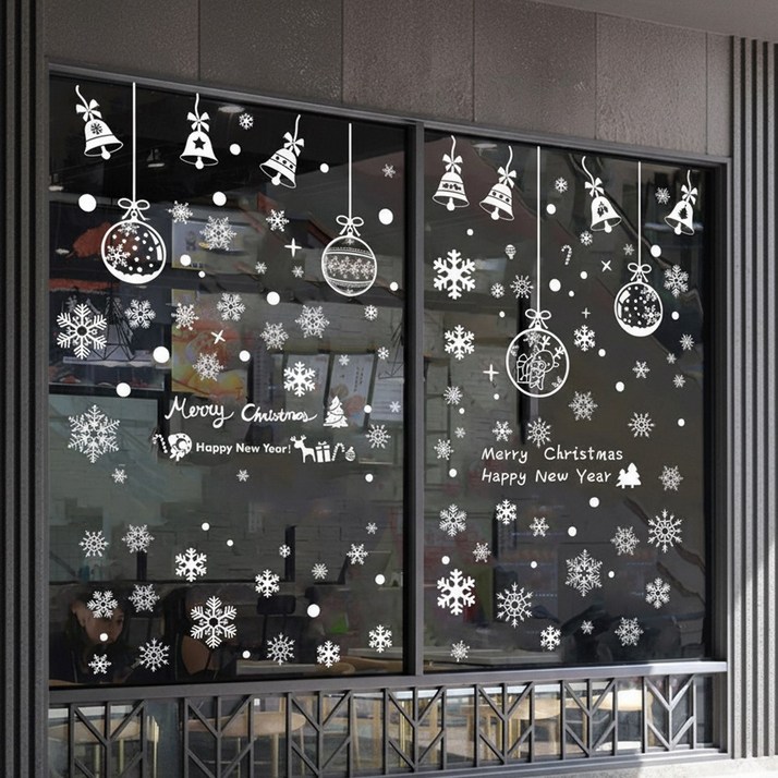 탐리프 크리스마스 유리창 스티커 창문 시트지 데코 윈도우 장식 단색 시리즈, 옵션02