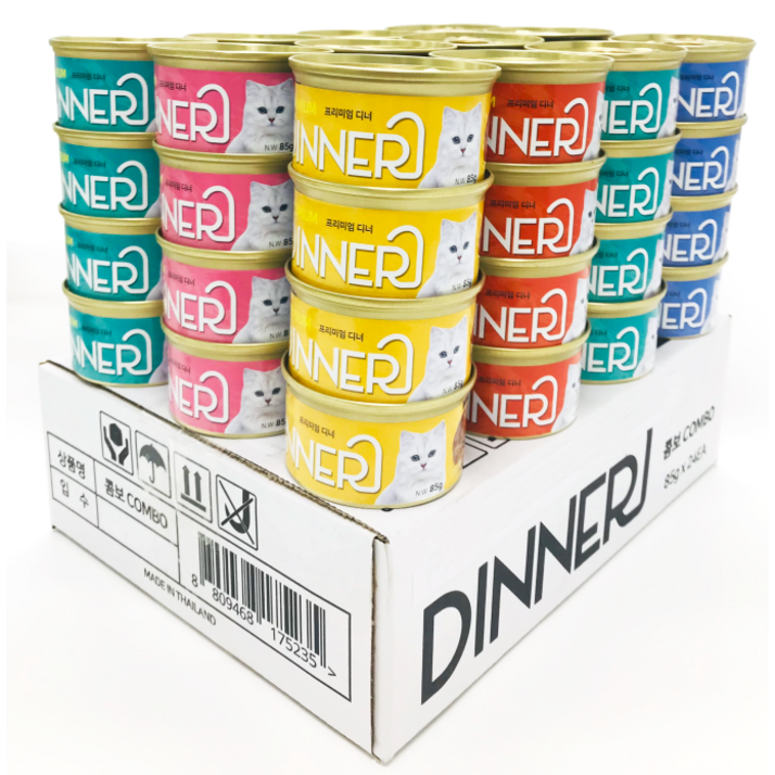 펫아띠 프리미엄 디너 고양이캔 콤보 85g, 48개입, 번들팩, 48개 펫아띠 프리미엄 디너 고양이캔 콤보 85g, 48개입, 번들팩, 48개
