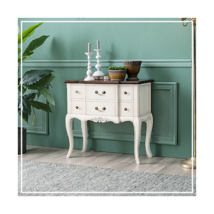 리체갤러리 무료배송 클래식 엔틱가구 예약판매 보나끄 크림 콘솔 소