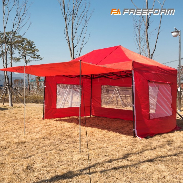 프리폼 캐노피천막 3X4.5 풀세트 야외 실내 행사용 텐트 포장마차 테라스 바람막이 그늘막 옥상, B타프풀 3X4.5 블루, 1개