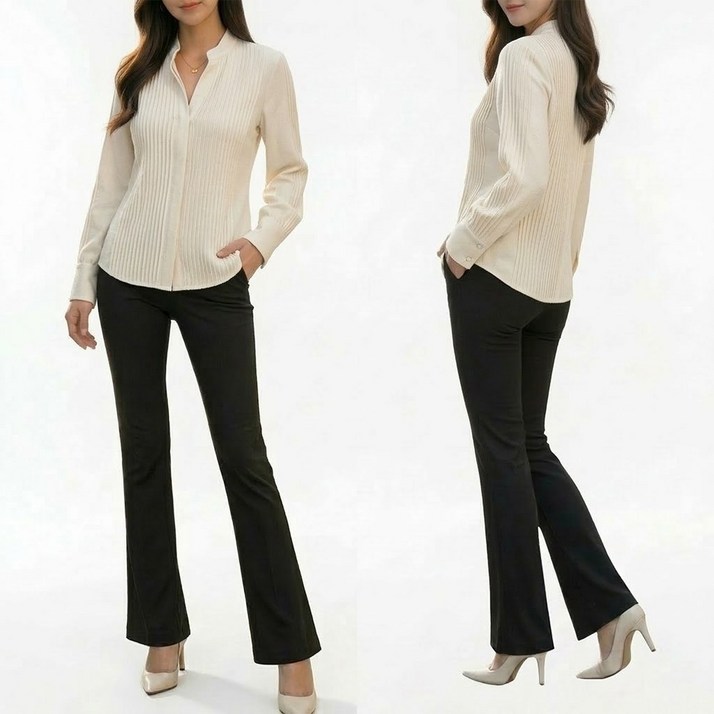 국내제작 [1+1] GTM 여성나팔바지 핏이예쁜 스판 팬츠 부츠컷 밴딩 외출복 데일리 슬림핏 골프 오피스룩 빅사이즈